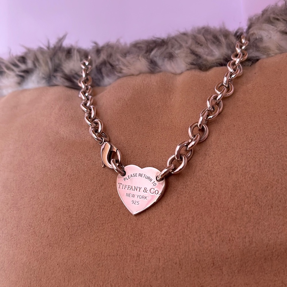 Tiffany & Co. Heart Tag Chain Link Choker